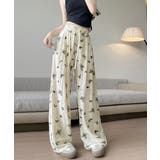 蝶柄ワイドパンツ ダメージロングパンツ夏 | SUNSHINE CLOSET | 詳細画像8 