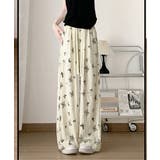 蝶柄ワイドパンツ ダメージロングパンツ夏 | SUNSHINE CLOSET | 詳細画像9 