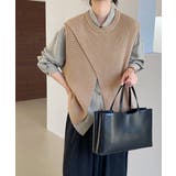リブニットベスト 前後スリットニットジレ | SUNSHINE CLOSET | 詳細画像13 