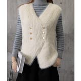 ふわふわファーベストVネックニットベスト | SUNSHINE CLOSET | 詳細画像17 