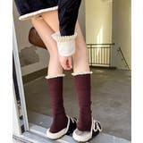 カシミヤ風 フリルロングソックス 暖かい | SUNSHINE CLOSET | 詳細画像13
