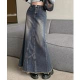 デニムロングスカート バックスリット韓国 | SUNSHINE CLOSET | 詳細画像1 