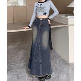 デニムロングスカート バックスリット韓国 | SUNSHINE CLOSET | 詳細画像3 