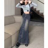 デニムロングスカート バックスリット韓国 | SUNSHINE CLOSET | 詳細画像5 