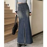 デニムロングスカート バックスリット韓国 | SUNSHINE CLOSET | 詳細画像7 