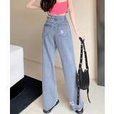 ピンク ダメージデニムパンツ レディース | SUNSHINE CLOSET | 詳細画像3 