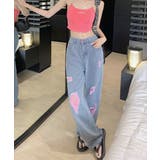 ピンク ダメージデニムパンツ レディース | SUNSHINE CLOSET | 詳細画像9 