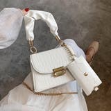 アイボリー | クロコ型押し ショルダーバッグ ポーチ付き | SUNSHINE CLOSET