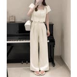 セットアップ春夏半袖トップスワイドパンツ | ANGELCLOSET | 詳細画像3