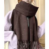 ドット柄 大判マフラーフリンジストール冬 | SUNSHINE CLOSET | 詳細画像13 