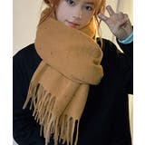 ドット柄 大判マフラーフリンジストール冬 | SUNSHINE CLOSET | 詳細画像2 