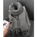 ドット柄 大判マフラーフリンジストール冬 | SUNSHINE CLOSET | 詳細画像22 