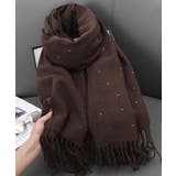 ドット柄 大判マフラーフリンジストール冬 | SUNSHINE CLOSET | 詳細画像24 