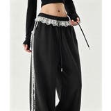 大人カジュアルパンツ韓国風 ダンス衣装 サイドレースロングパンツレディース | SUNSHINE CLOSET | 詳細画像4
