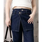 レイヤード風デニムパンツ レディース ゆったり | SUNSHINE CLOSET | 詳細画像13 
