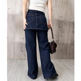 レイヤード風デニムパンツ レディース ゆったり | SUNSHINE CLOSET | 詳細画像15 