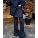 レイヤード風デニムパンツ レディース ゆったり | SUNSHINE CLOSET | 詳細画像4 