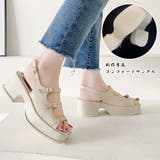 韓国 厚底 ヒールサンダル レディース | SUNSHINE CLOSET | 詳細画像5