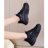 厚底ダッドスニーカー レースアップ 美脚 | ANGELCLOSET | 詳細画像2