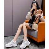 厚底ダッドスニーカー レースアップ 美脚 | ANGELCLOSET | 詳細画像9