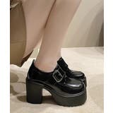 厚底ローファーレディース太ヒールパンプス | SUNSHINE CLOSET | 詳細画像1