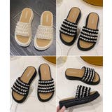 厚底サンダル パール付きフラットサンダル | SUNSHINE CLOSET | 詳細画像15