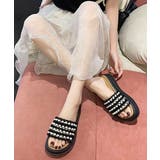 厚底サンダル パール付きフラットサンダル | SUNSHINE CLOSET | 詳細画像3