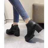 サイドゴアブーツチャンキーヒールブーティ | SUNSHINE CLOSET | 詳細画像12 