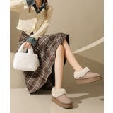 厚底ムートブーツ もこもこショートブーツ | SUNSHINE CLOSET | 詳細画像12 