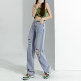 カットダメージ デニムパンツ ストリート | SUNSHINE CLOSET | 詳細画像10 