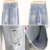 カットダメージ デニムパンツ ストリート | SUNSHINE CLOSET | 詳細画像4 