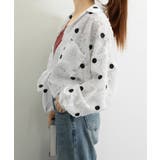 ドット柄カーディガン シースルートップス | SUNSHINE CLOSET | 詳細画像16 