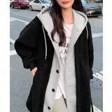 ボアロングパーカーレイヤード風ボアコート | SUNSHINE CLOSET | 詳細画像3 