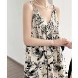 水墨画風キャミワンピース Vネックワンピ | SUNSHINE CLOSET | 詳細画像8