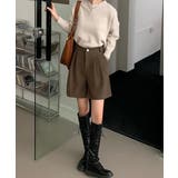 タックショートパンツウール風ワイドパンツ | SUNSHINE CLOSET | 詳細画像13 