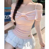 ビッグリボンオフショルカットソー 韓国風 きれいめトップス | SUNSHINE CLOSET | 詳細画像13