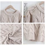 韓国風 ケーブル編み ニット レディース | SUNSHINE CLOSET | 詳細画像4