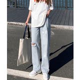 ダメージデニムパンツハイウエストジーパン | SUNSHINE CLOSET | 詳細画像3 