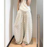 レディース ハイウエストバルーンパンツ 着やせロングパンツ | SUNSHINE CLOSET | 詳細画像7 