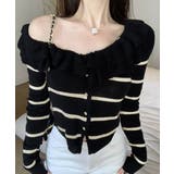 フリルニットトップス オフショルダー秋服 | SUNSHINE CLOSET | 詳細画像1 