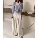 Uネックニットキャミ 透かし編みカーディガン 薄手ニットアンサンブル | SUNSHINE CLOSET | 詳細画像8 