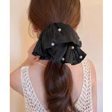 パール付きシュシュ 上品プリーツヘアゴム | SUNSHINE CLOSET | 詳細画像16 