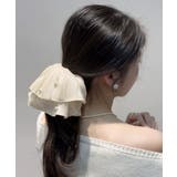 パール付きシュシュ 上品プリーツヘアゴム | SUNSHINE CLOSET | 詳細画像3 