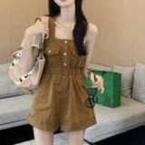 デニムサロペットショート丈オールインワン | SUNSHINE CLOSET | 詳細画像12 
