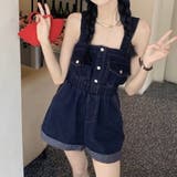 デニムサロペットショート丈オールインワン | SUNSHINE CLOSET | 詳細画像6 
