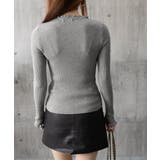 フリル リブニットトップス クルーネック | SUNSHINE CLOSET | 詳細画像21