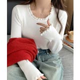 フリル リブニットトップス クルーネック | SUNSHINE CLOSET | 詳細画像7