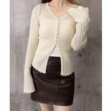 韓国風前開きニットトップスレディース 薄手ニットカーディガンVネック フロントボ… | SUNSHINE CLOSET | 詳細画像13 