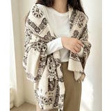 レトロ総柄ショール エスニック調マフラー ロングスカーフ上品カジュアル秋冬防寒羽… | SUNSHINE CLOSET | 詳細画像12