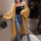 ロングカーディガンレディース シースルー | ANGELCLOSET | 詳細画像11